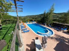 Inviting tent lodge in Massignano with shared pool Massignano